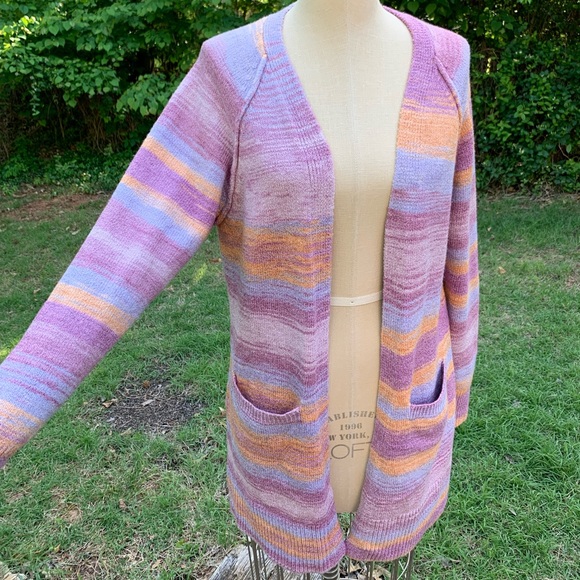🧶Sherbet & Lavender Knit Cardigan🧶 - Picture 8 of 16